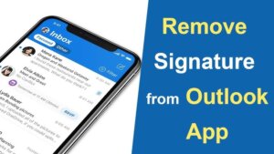 remove Outlook mobile signature Android app